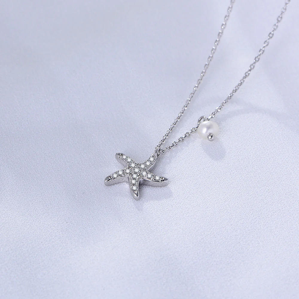 Diamond Starfish Necklace