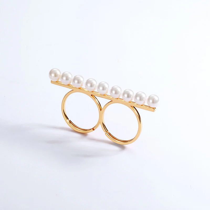 Double Pearl Ring