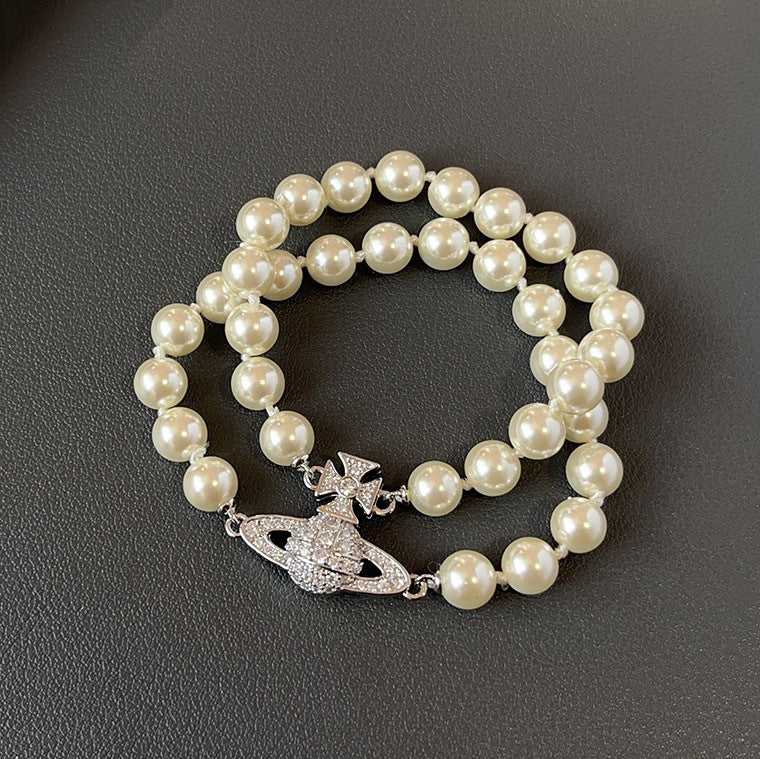 VIVI 2 Row Pearl Bracelet | Best Replica Jewelry™