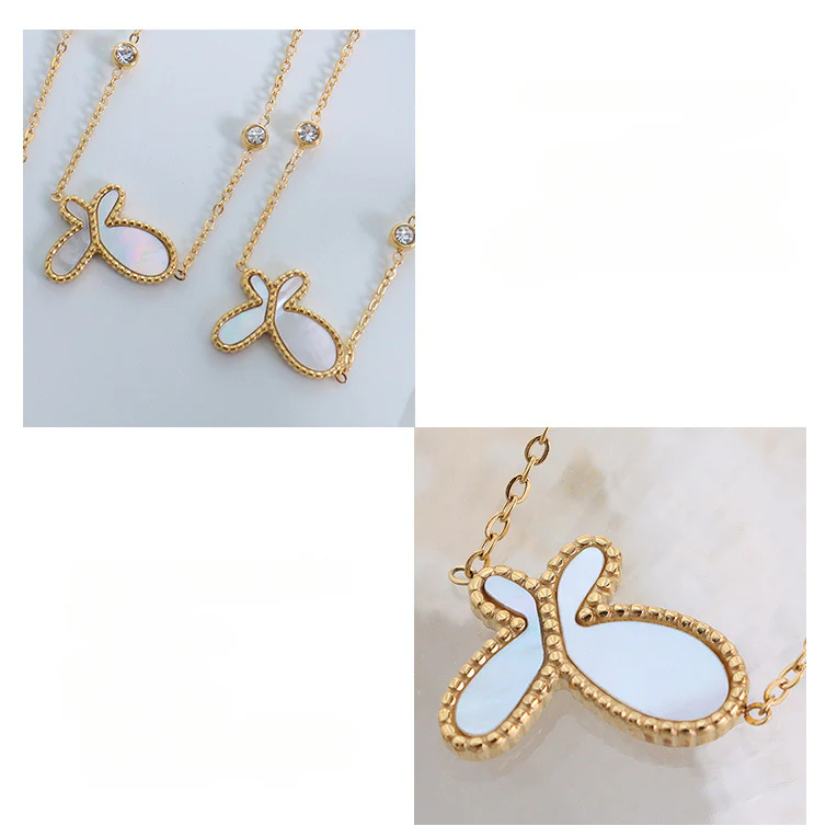 Mother of Pearl Butterfly Necklace