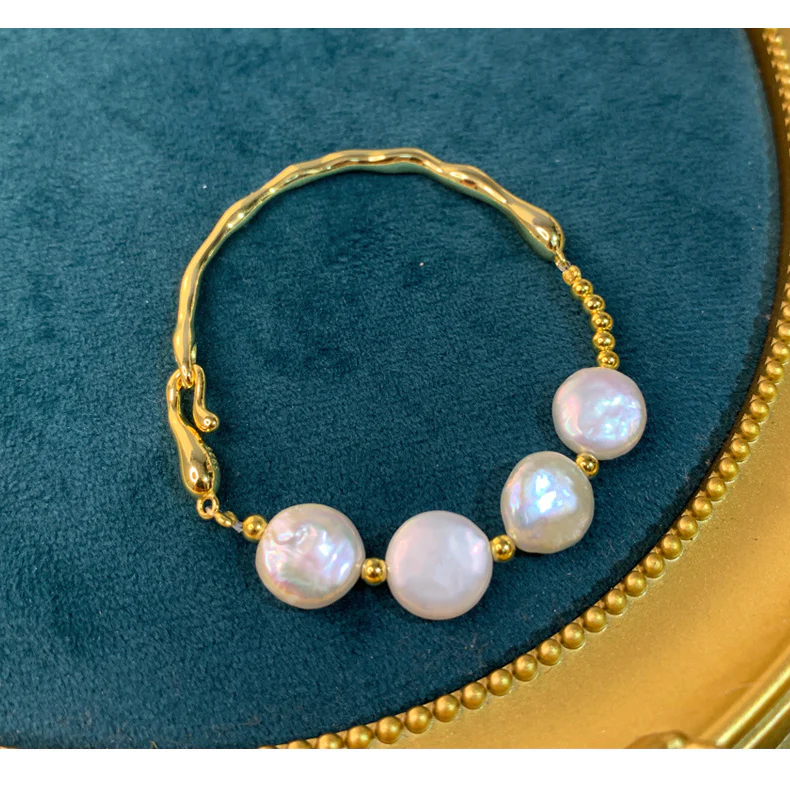 Baroque Pearl Bangle Bracelet