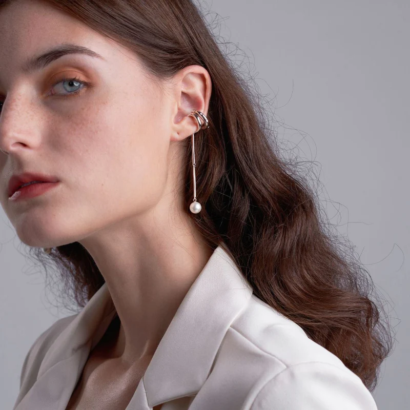 Long Drop Pearl Tassel Earrings