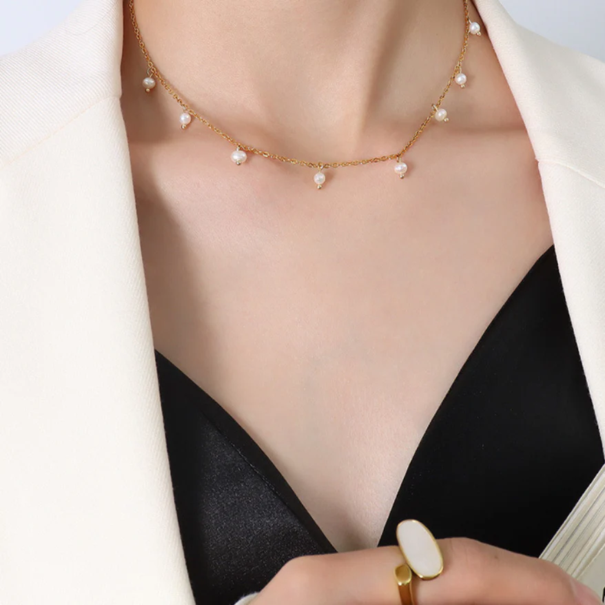 18k Gold Plated Freshwater Pearl Necklace