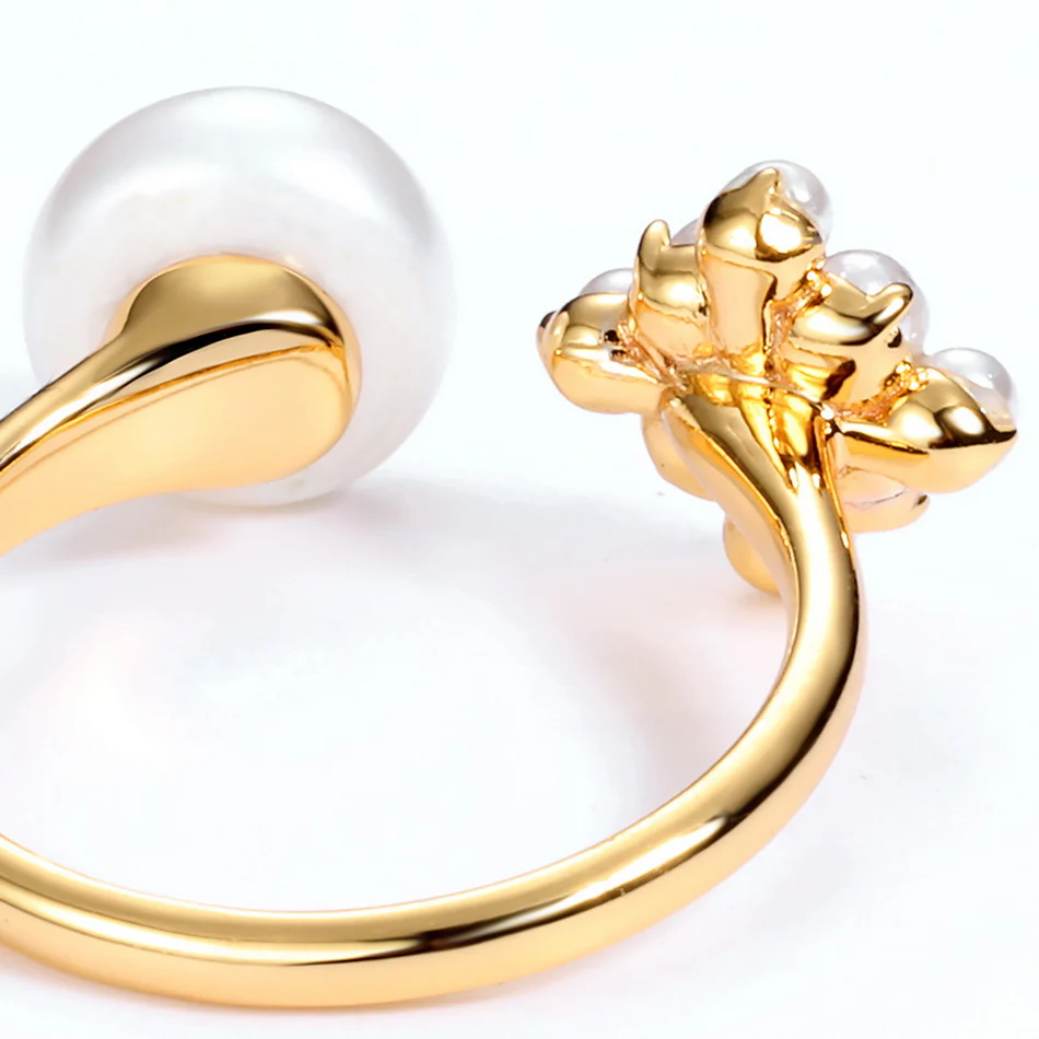 Flower Open Pearl Ring