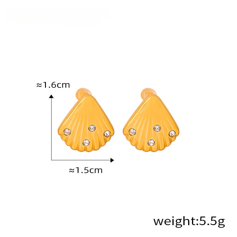 Influencer Statement Shell Pendant Necklace Earrings Set