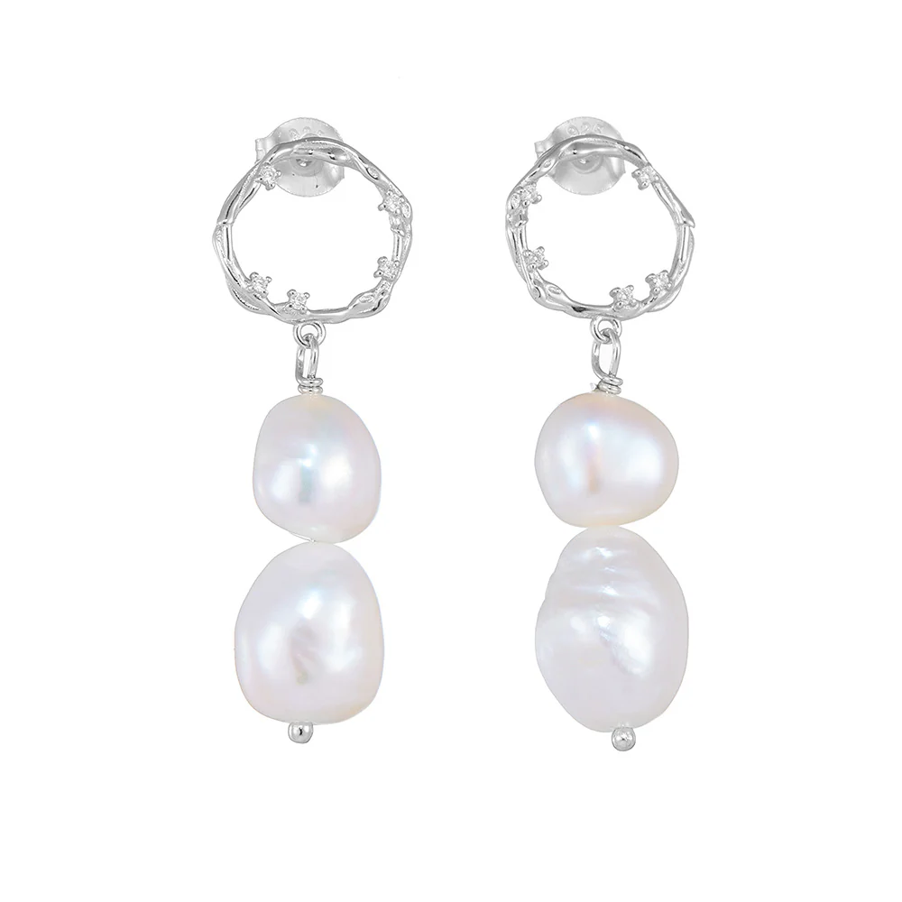 Fashion Baroque Pearl Drop Earrings