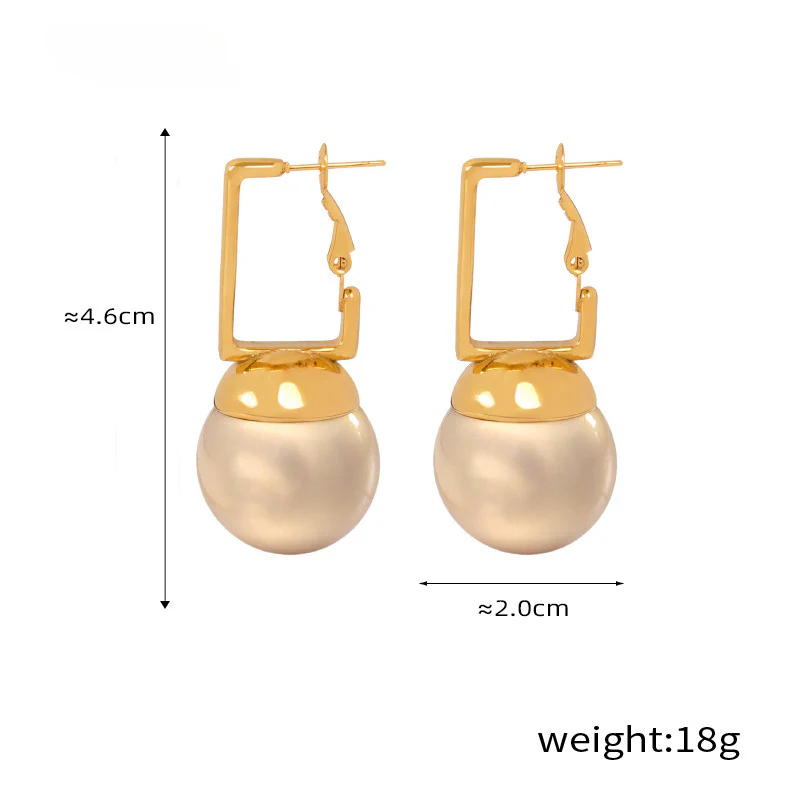 20mm Big Pearl Drop Earrings