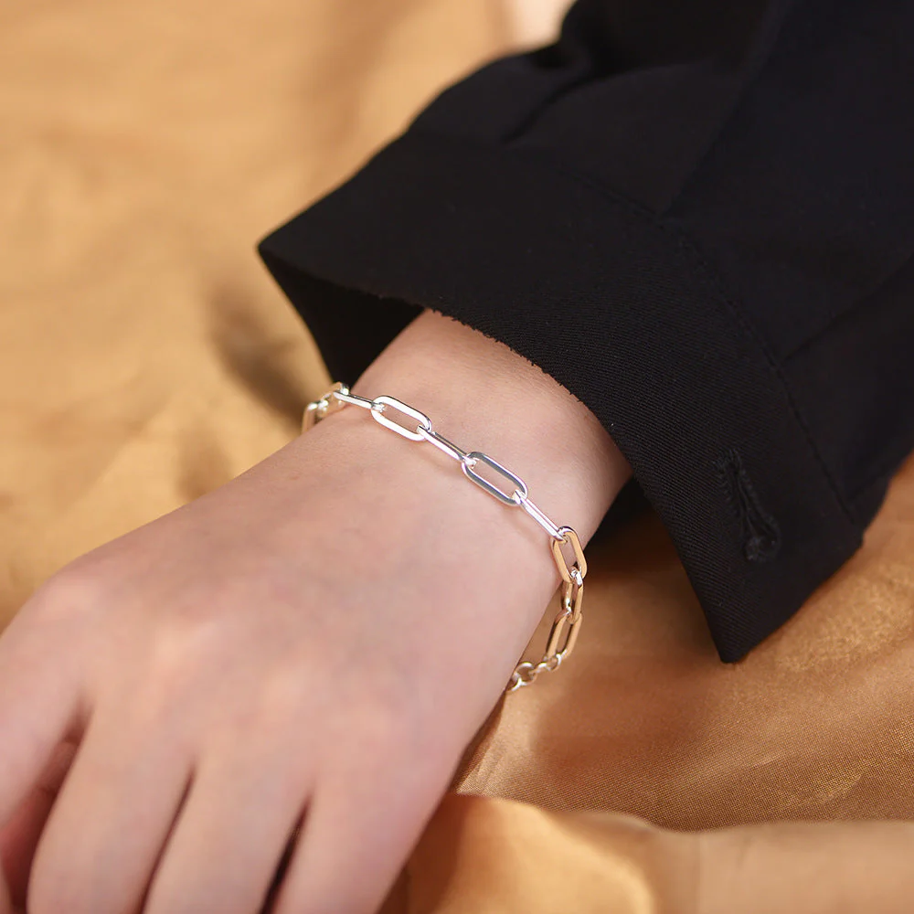 Baroque Pearl Paperclip Bracelet