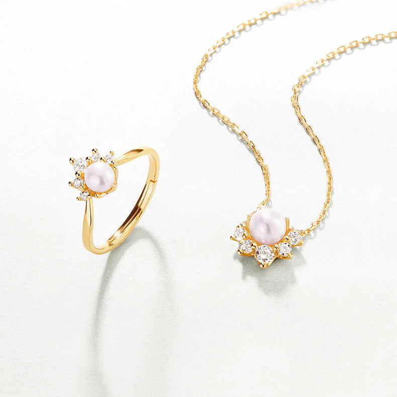 5mm Freshwater Pearl Crown Ring