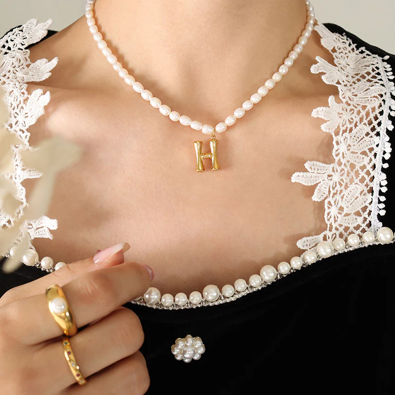 Initial Letter Pendant Necklace