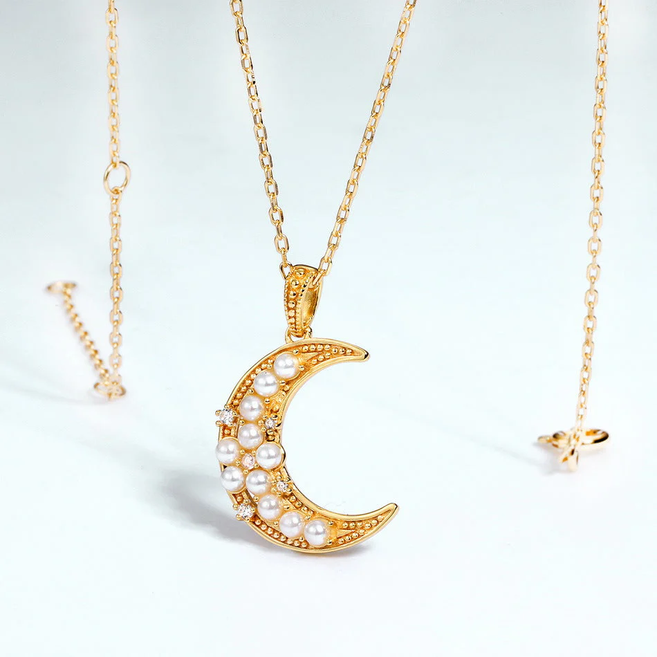 Moon Pendant Pearl Pendant