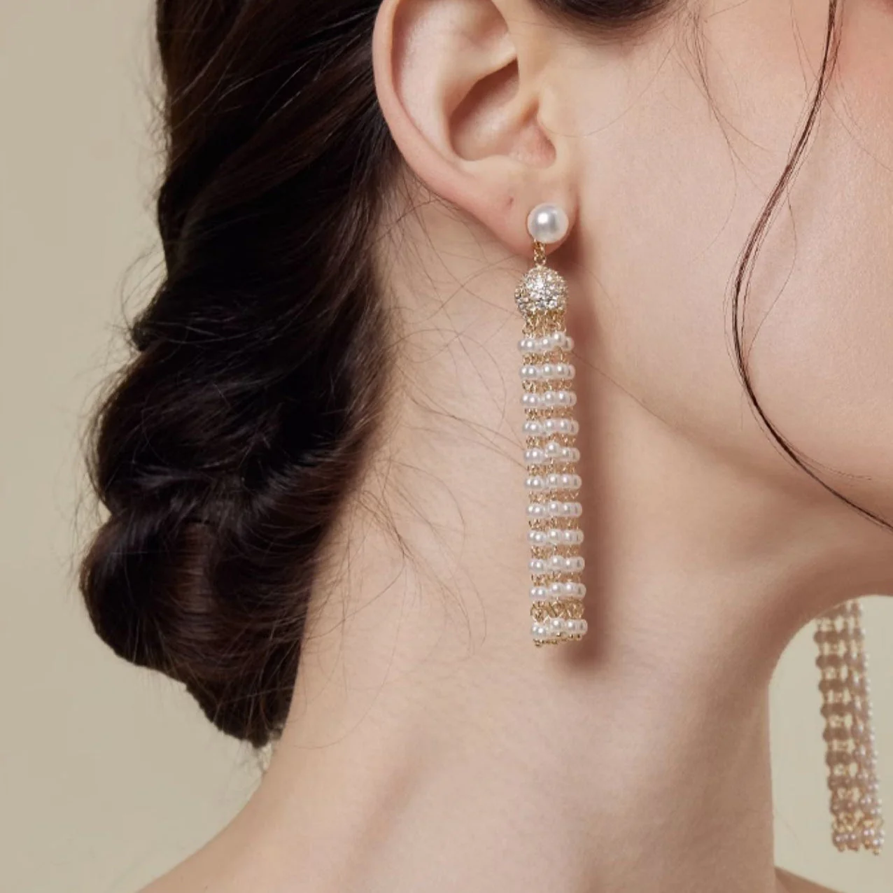 Pearl Tassel Earrings