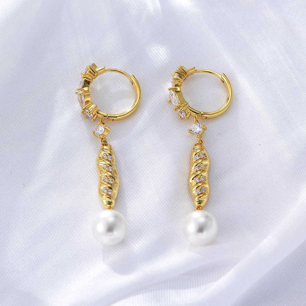 Buttered Bread Pearl Earring