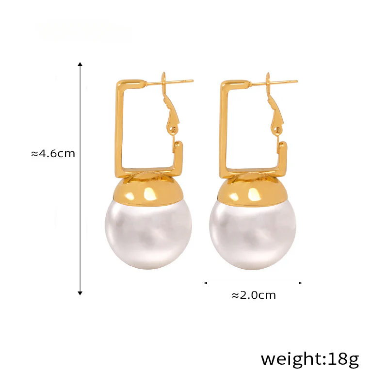 20mm Big Pearl Drop Earrings