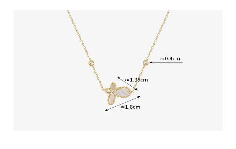 Mother of Pearl Butterfly Necklace