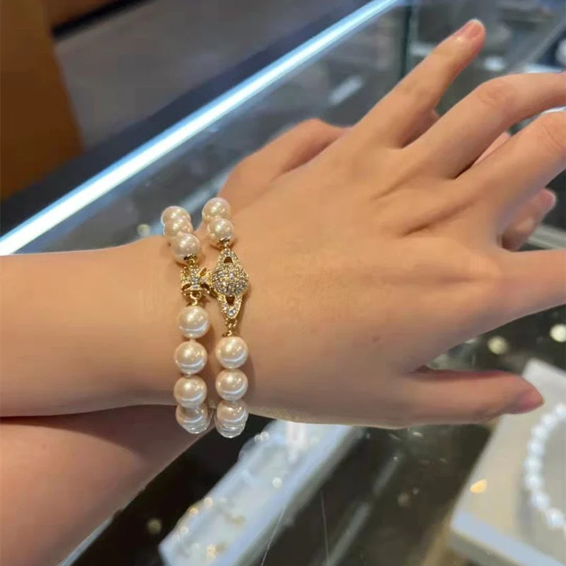 VIVI 2 Row Pearl Bracelet | Best Replica Jewelry™