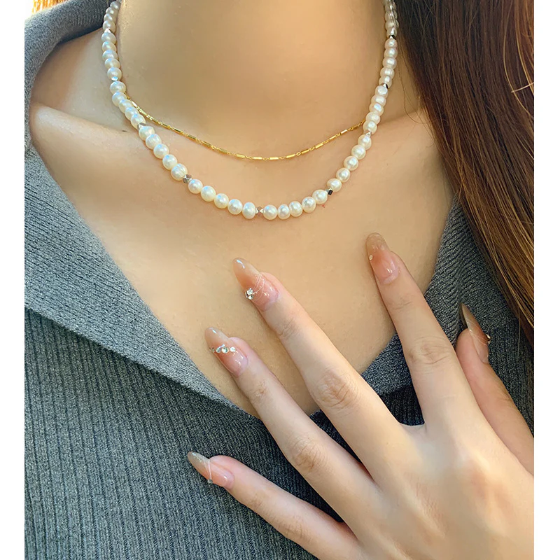 Elegant Freshwater Pearl Clavicle Necklace