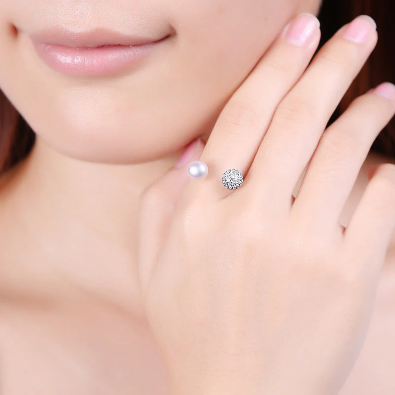 Silver Pearl Ring