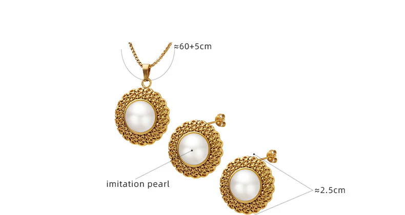 Vintage Classic Pearl Necklace and Earring Set