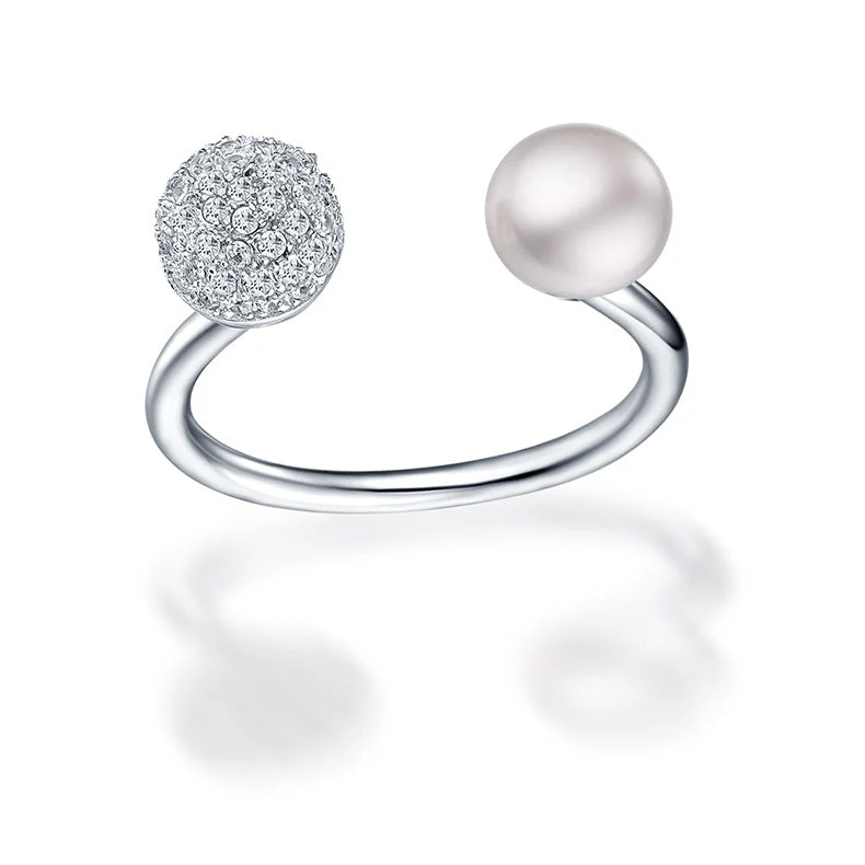 Silver Pearl Ring
