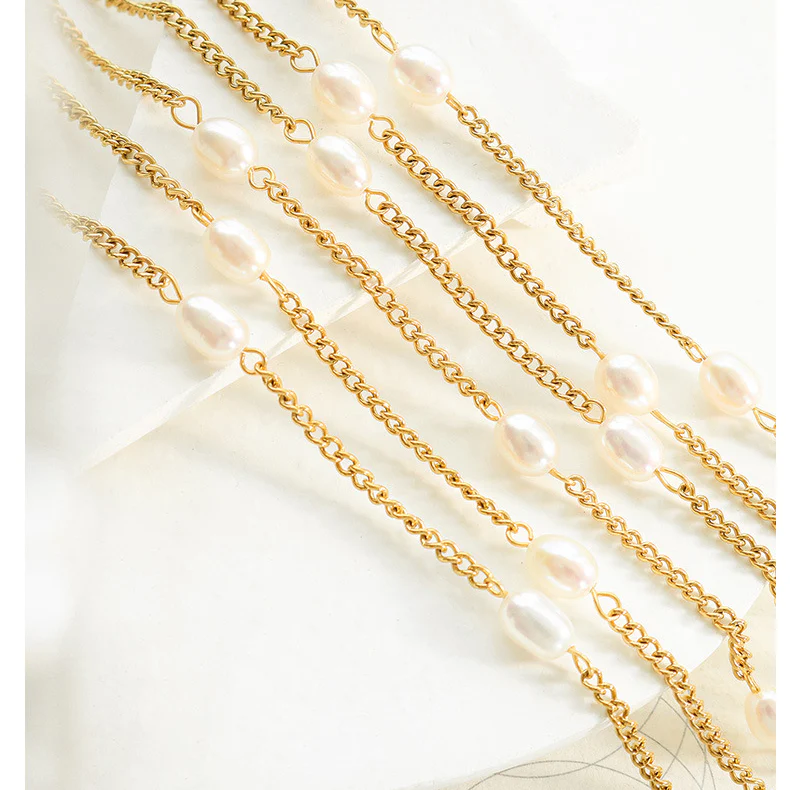 Freshwater Pearls Splicing O Chain Necklace