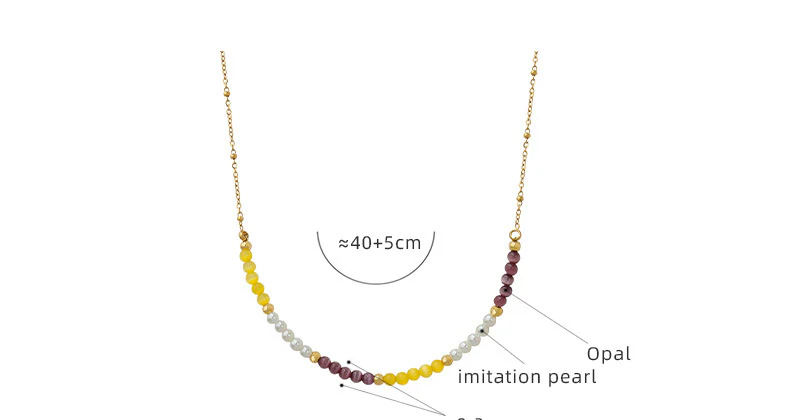 Pearl and Cat Eye Stone Opal Necklace