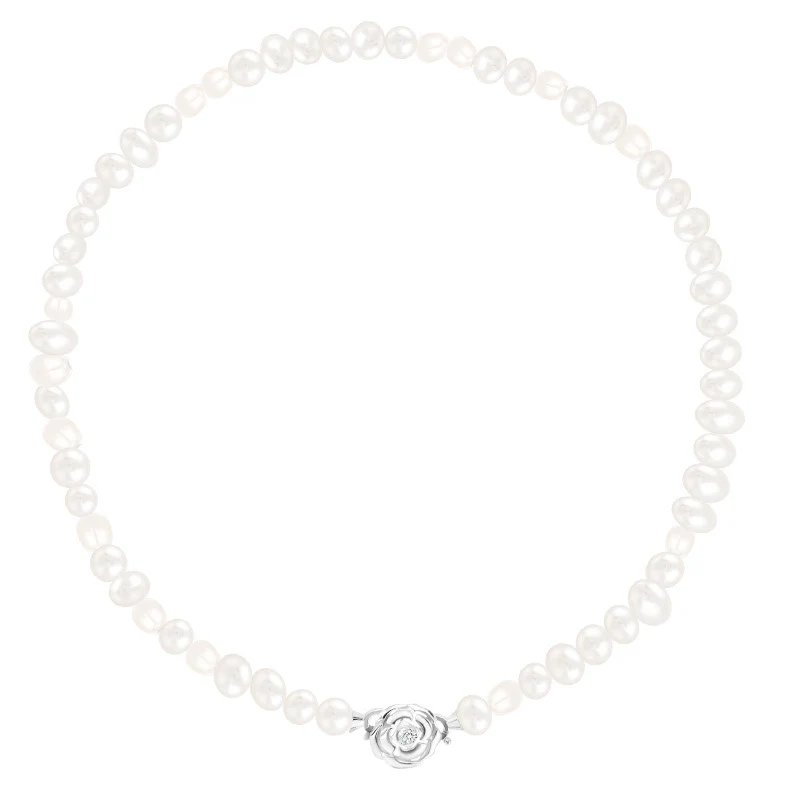 Luxury Princess Camellia Baroque Pearl Choker Necklace