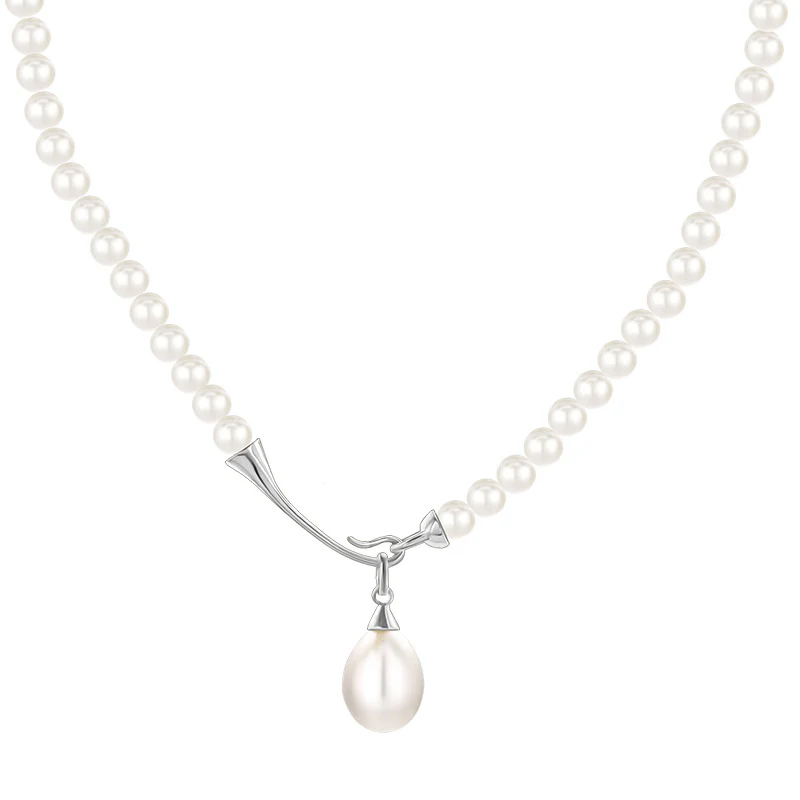 Natural Teardrop Freshwater Pearl Pendant Necklace