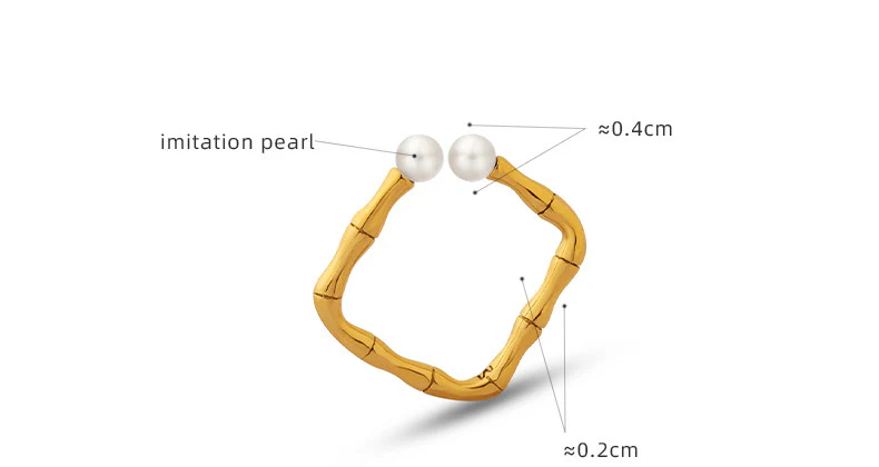 Bamboo Knot Square Ring