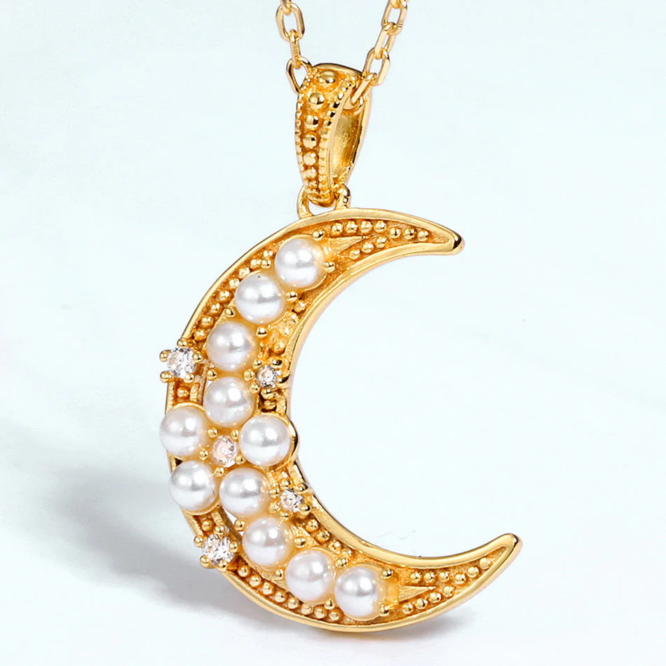 Moon Pendant Pearl Pendant