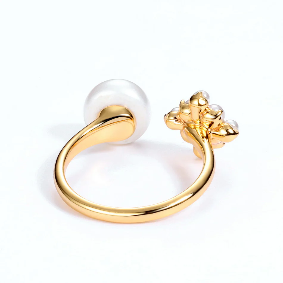 Flower Open Pearl Ring