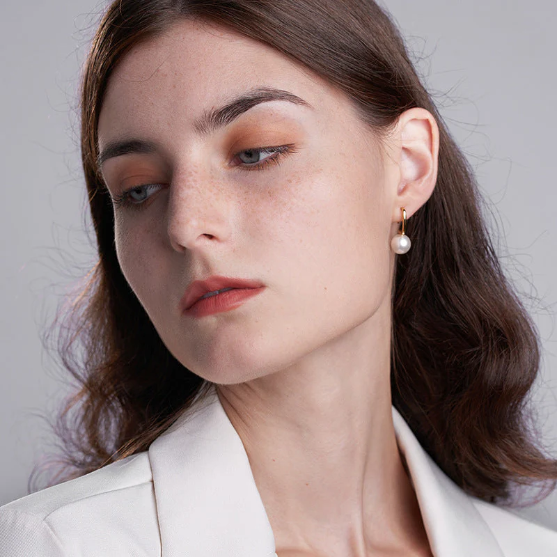 Original Unique Pearl Hook Earrings