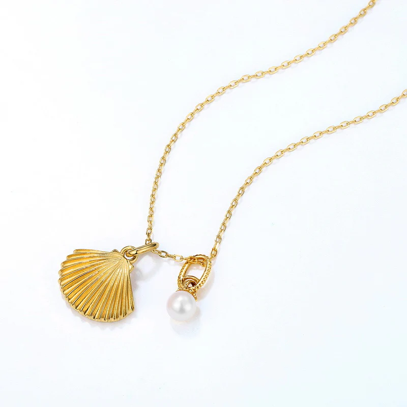 Pearl and Scallop Necklace