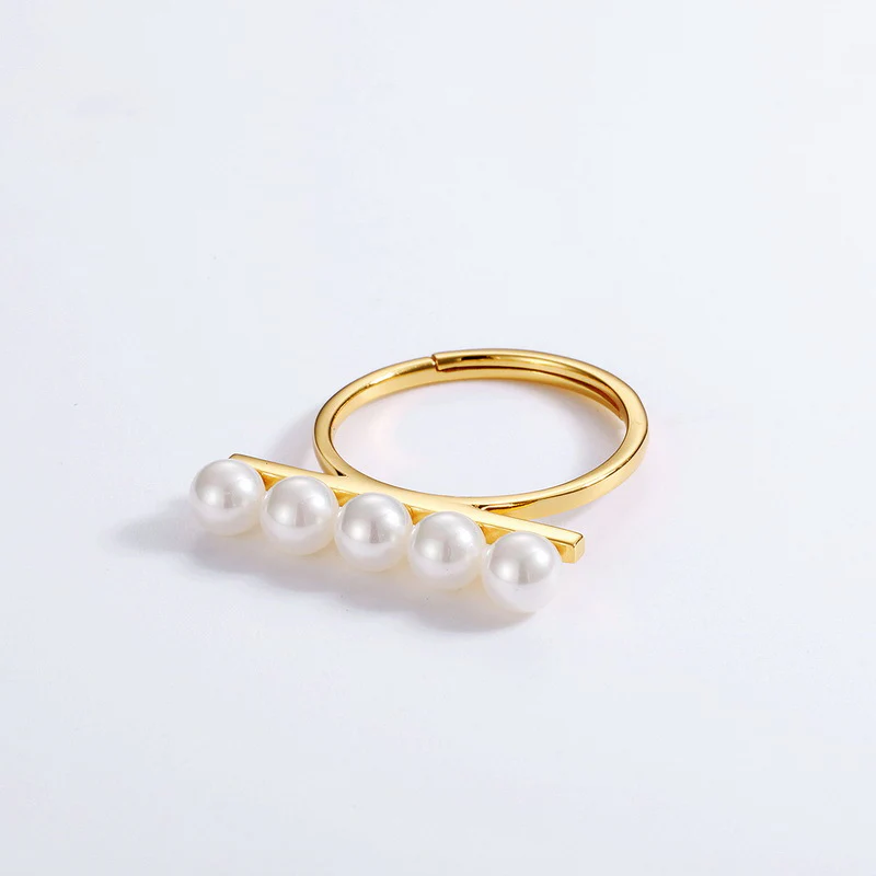 Modern Pearl Ring