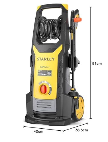 Stanley Hochdruckreiniger SXPW25DTSE, Dualtech System, 2500 W, 150 bar, 810 l/h, leistungsstark & kompakt für Haus & Garten