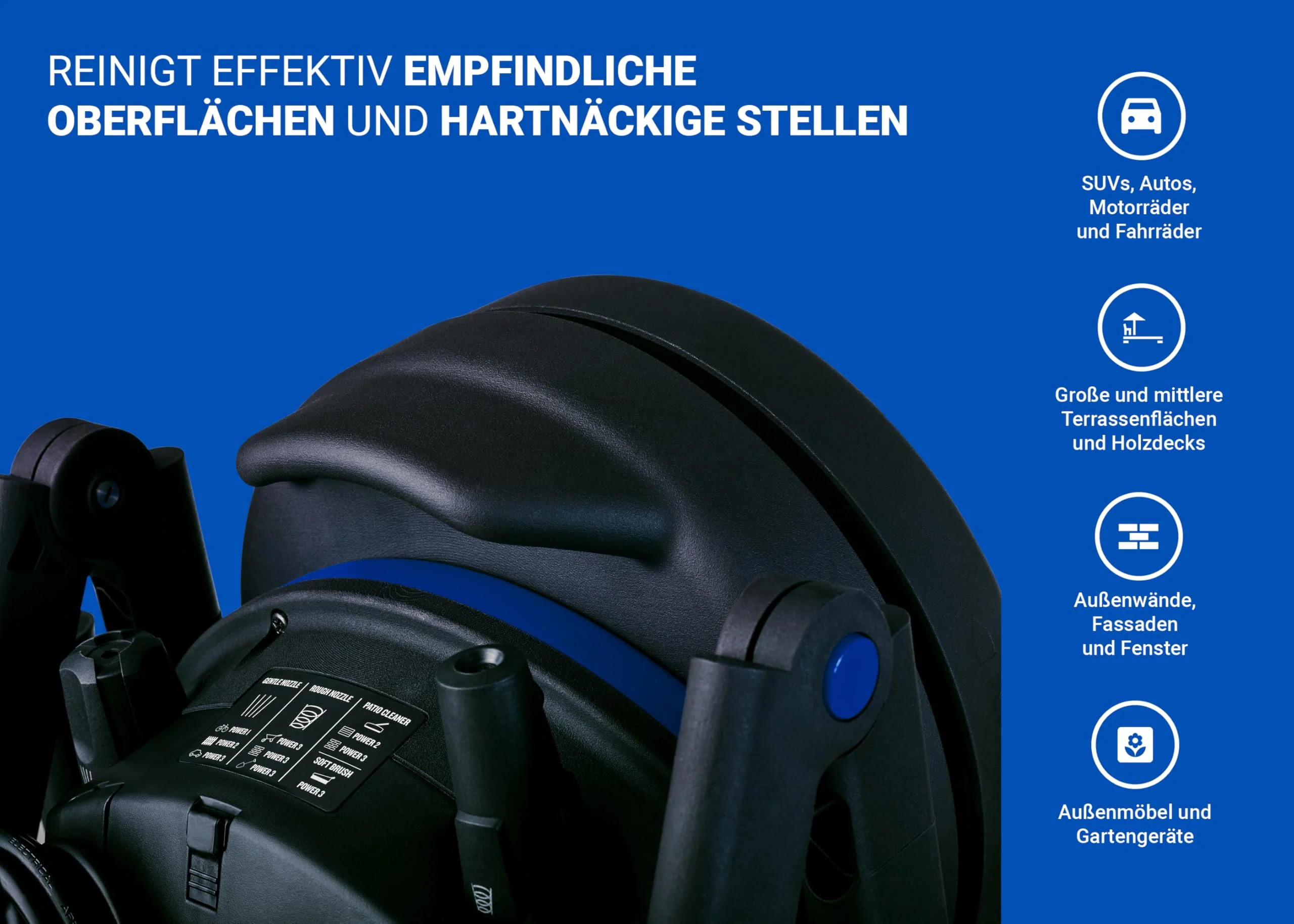 Nilfisk Hochdruckreiniger Core 150 Bar, PowerControl, 2000 W, ideal für Terrassen, Werkstätten, Autos & Hausreinigung