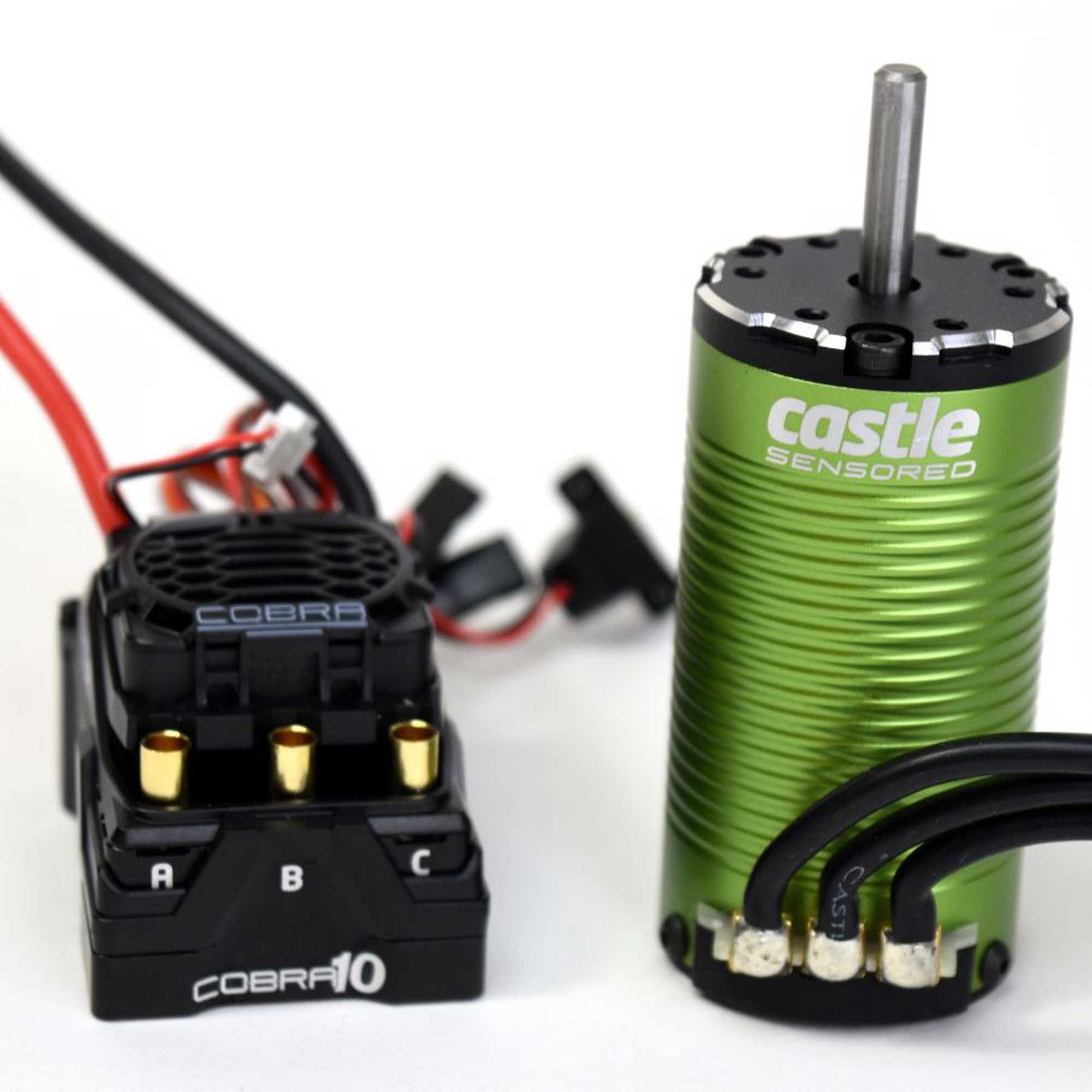 Castle Creations Cobra 10 Electronic Speed Control & 1412-3200KV Sensored Motor Combo, 5mm Shaft