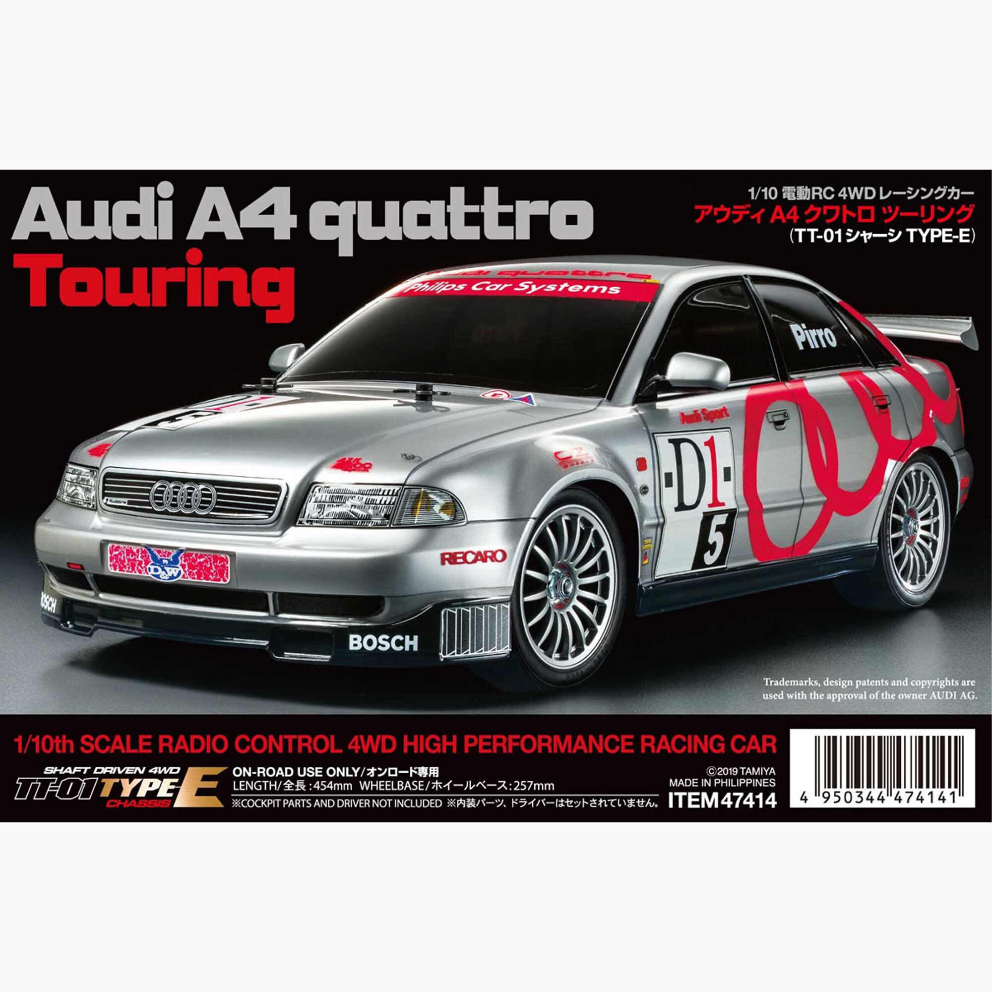 Tamiya 1/10 Audi A4 Quattro Limited Edition TT-01E 4x4 On-Road Touring Kit