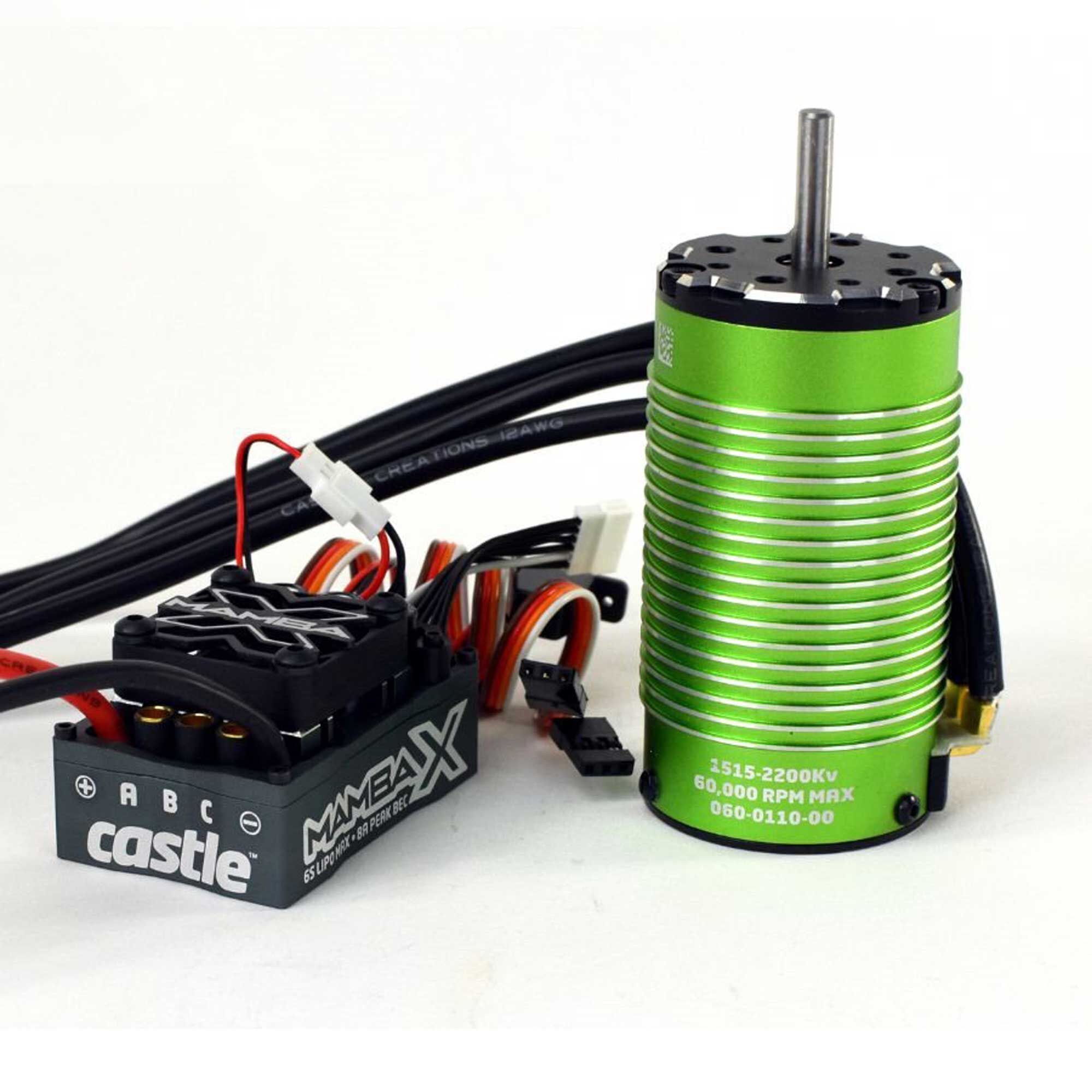 Castle Creations Mamba X Electronic Speed Control & 1515-2200KV V2 Sensored Motor Combo
