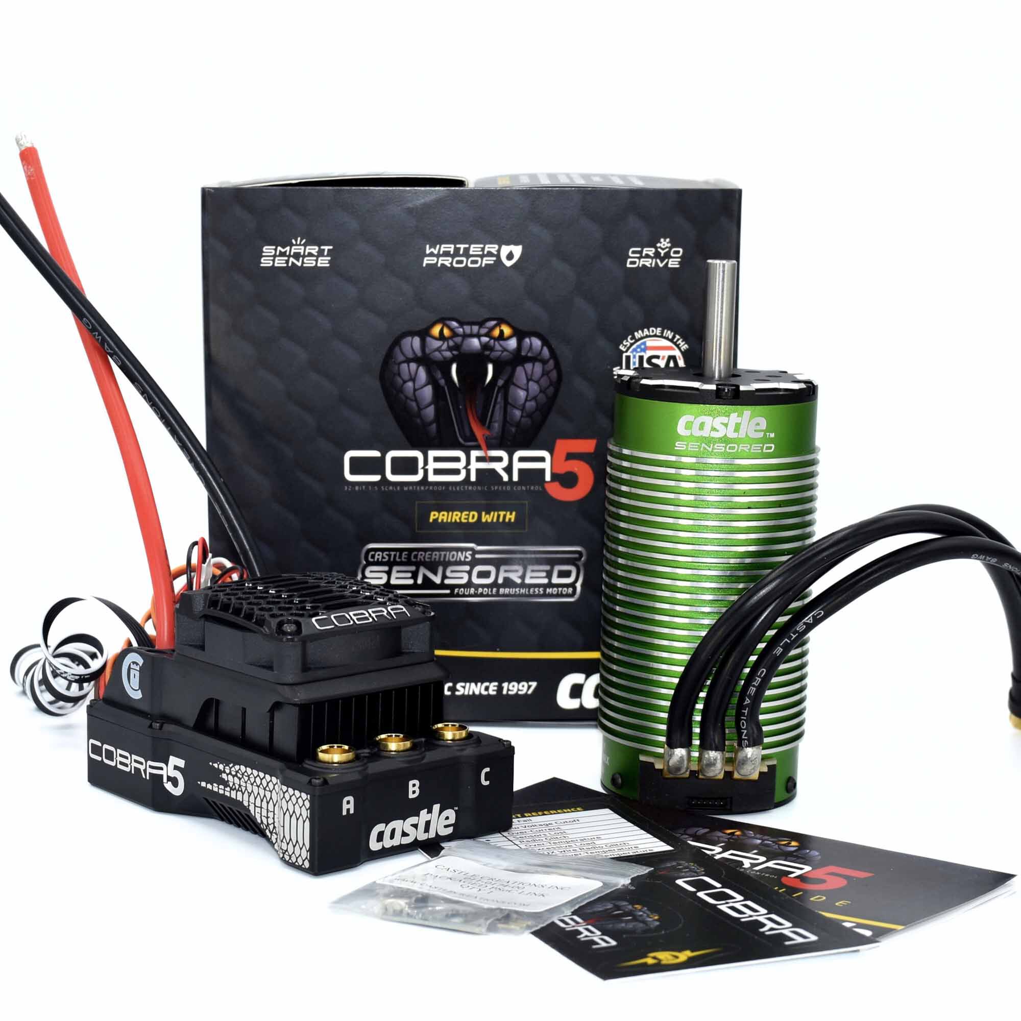 Castle Creations Cobra 5 8S ESC & 2028-1100KV Brushless Motor Combo