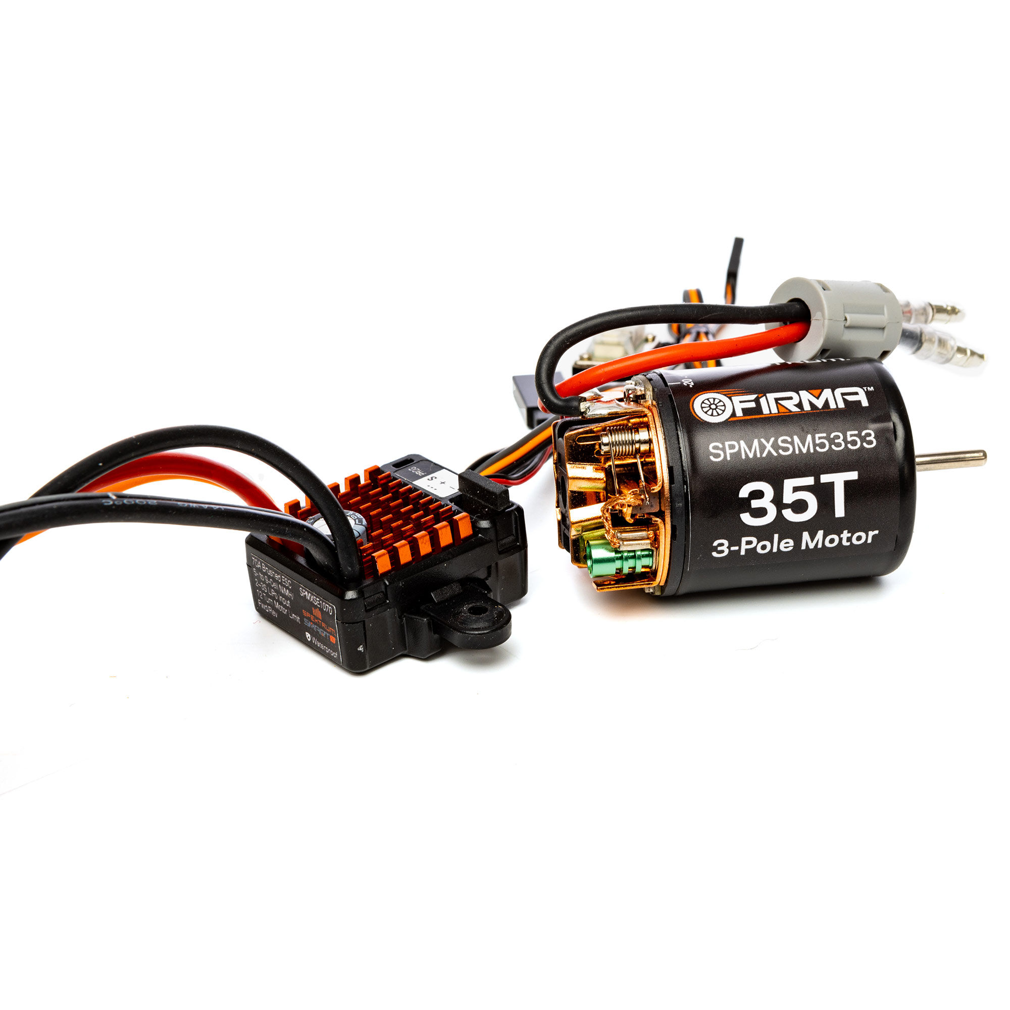 Spektrum Accessories Firma 70A Brushed Smart ESC, 2S-3S: IC3 / 35T Brushed Motor Combo