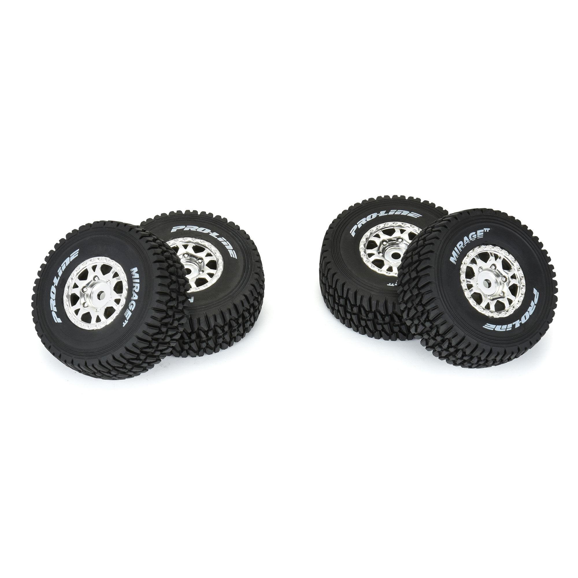Pro-Line Racing 1/16 Mirage TT F/R Tires MTD 12mm Silver Impulse (4): Mojave Grom