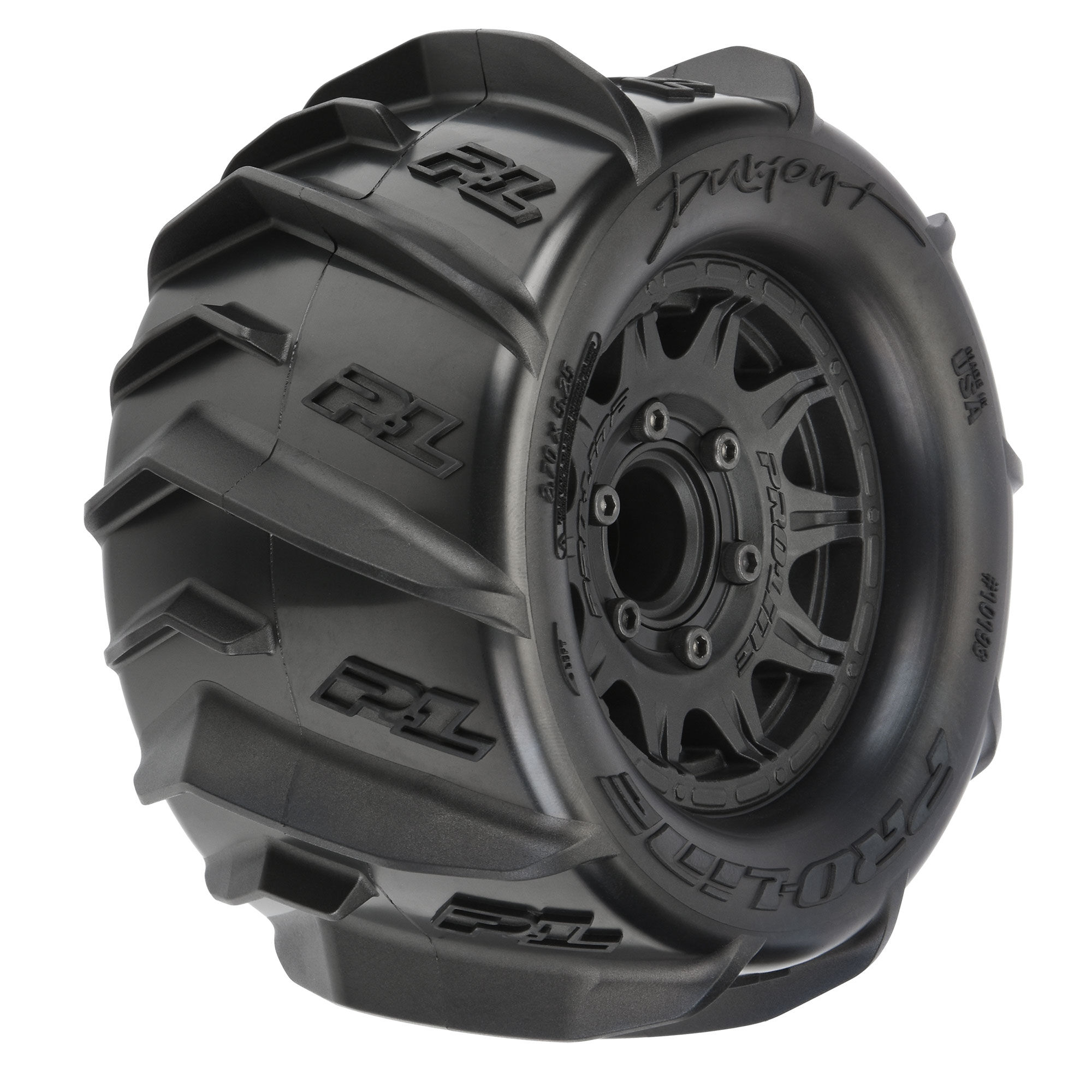 Pro-Line Racing 1/10 Dumont F/R 2.8" MT Tires Mounted 12mm/14mm Black Raid (2)