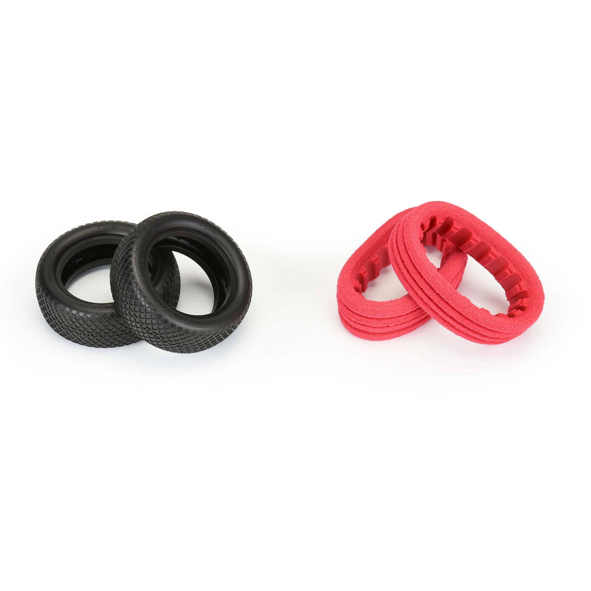 AKA PRODUCTS, INC. 1/10 Viper Super Soft Long Wear 4WD Fr 2.2" Off-Road Buggy Tires (2)