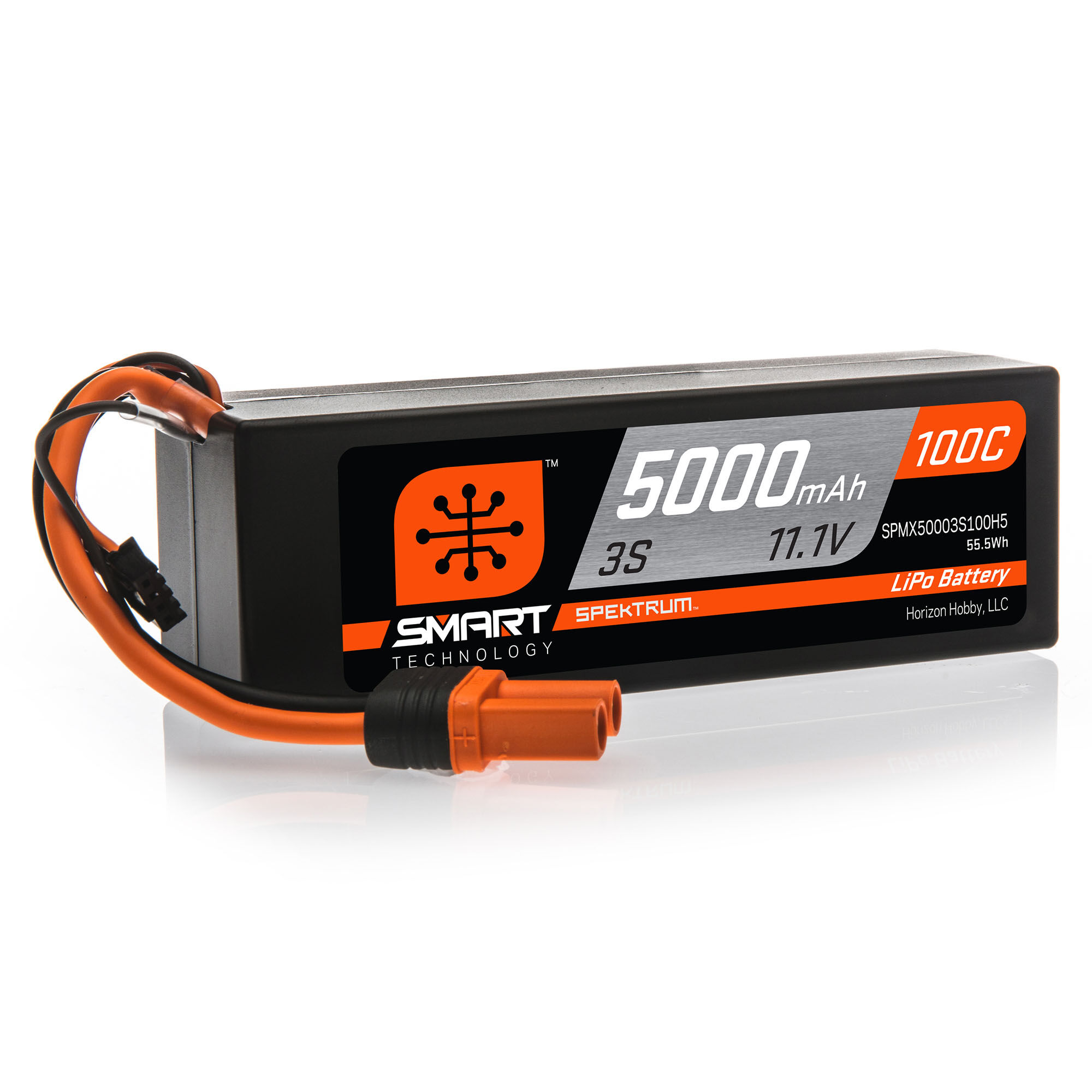 Spektrum Accessories 11.1V 5000mAh 3S 100C Smart Hardcase LiPo Battery: IC5