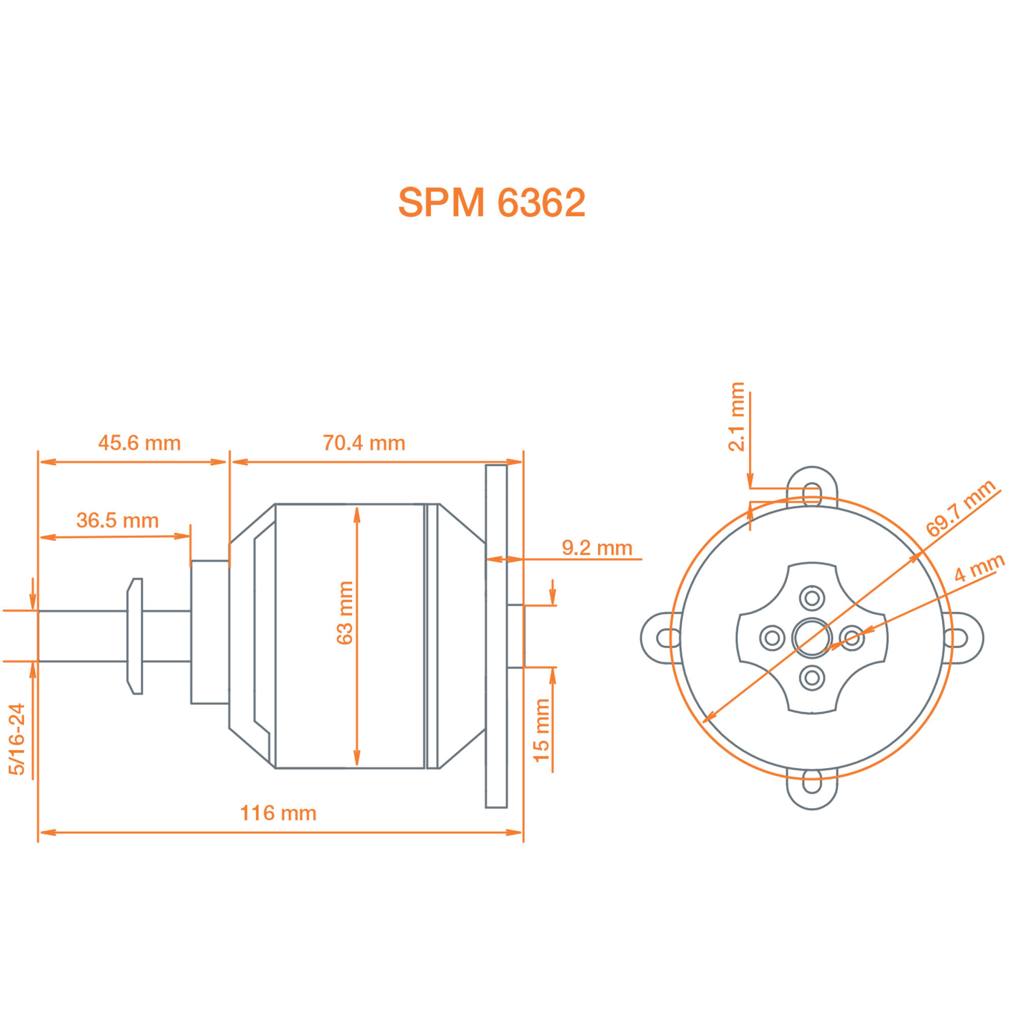 Spektrum Accessories Avian 6362-200Kv Outrunner Brushless Motor
