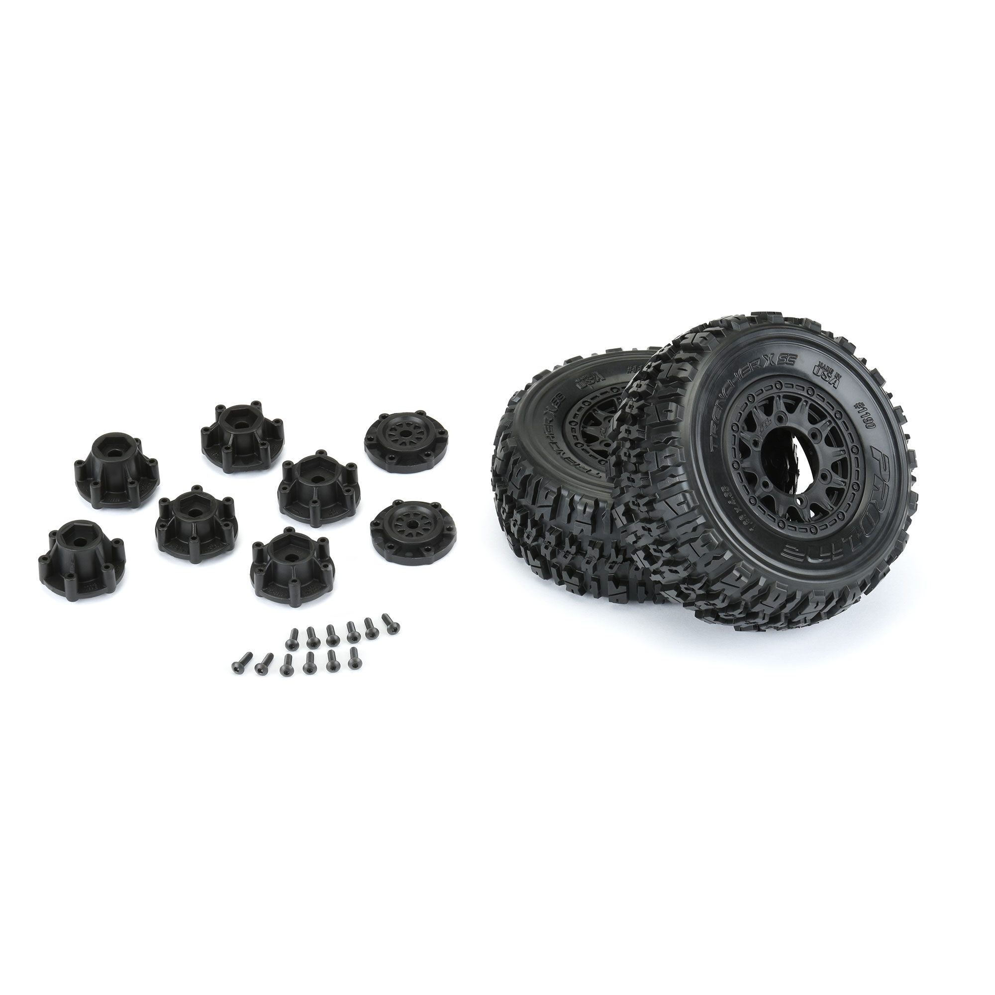 Pro-Line Racing 1/10 Trencher X Front/Rear 2.2"/3.0" SC Mounted 12mm Black Raid (2)