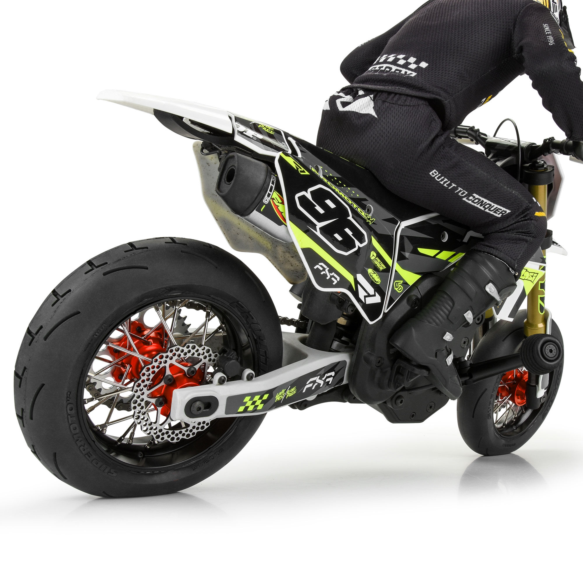 Pro-Line Racing 1/4 Pro-Spec Aluminum V2 Bead Rear Wheel Black/Red (1): Promoto-SM