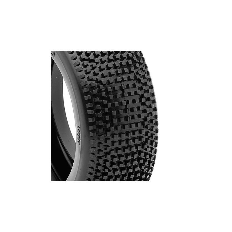 AKA PRODUCTS, INC. 1/8 Impact Soft Long Wear Pre-Mounted Tires, Yellow EVO Wheels (2): Buggy