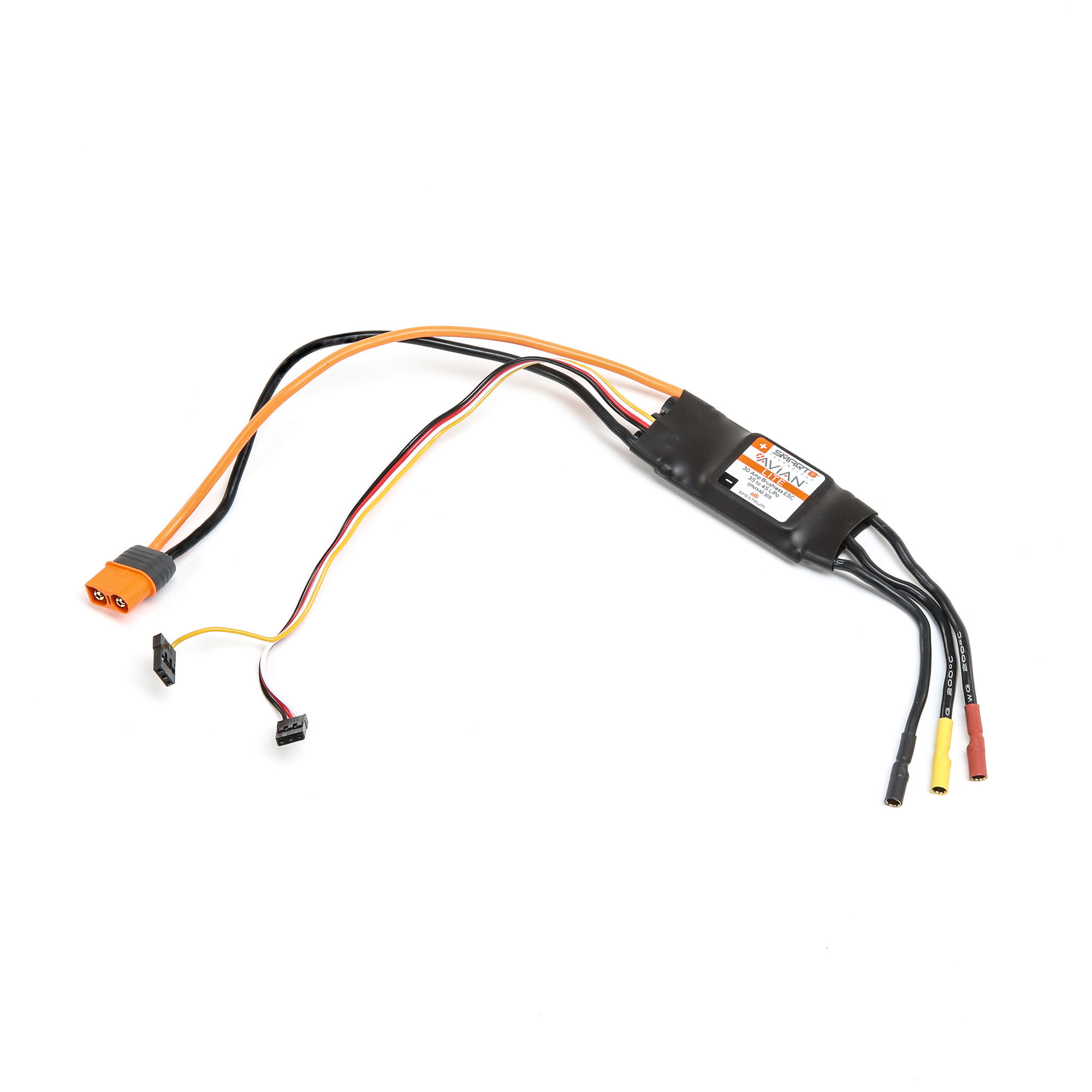 Spektrum Accessories Avian 30-Amp Smart Lite Brushless ESC, 3S-4S: IC2